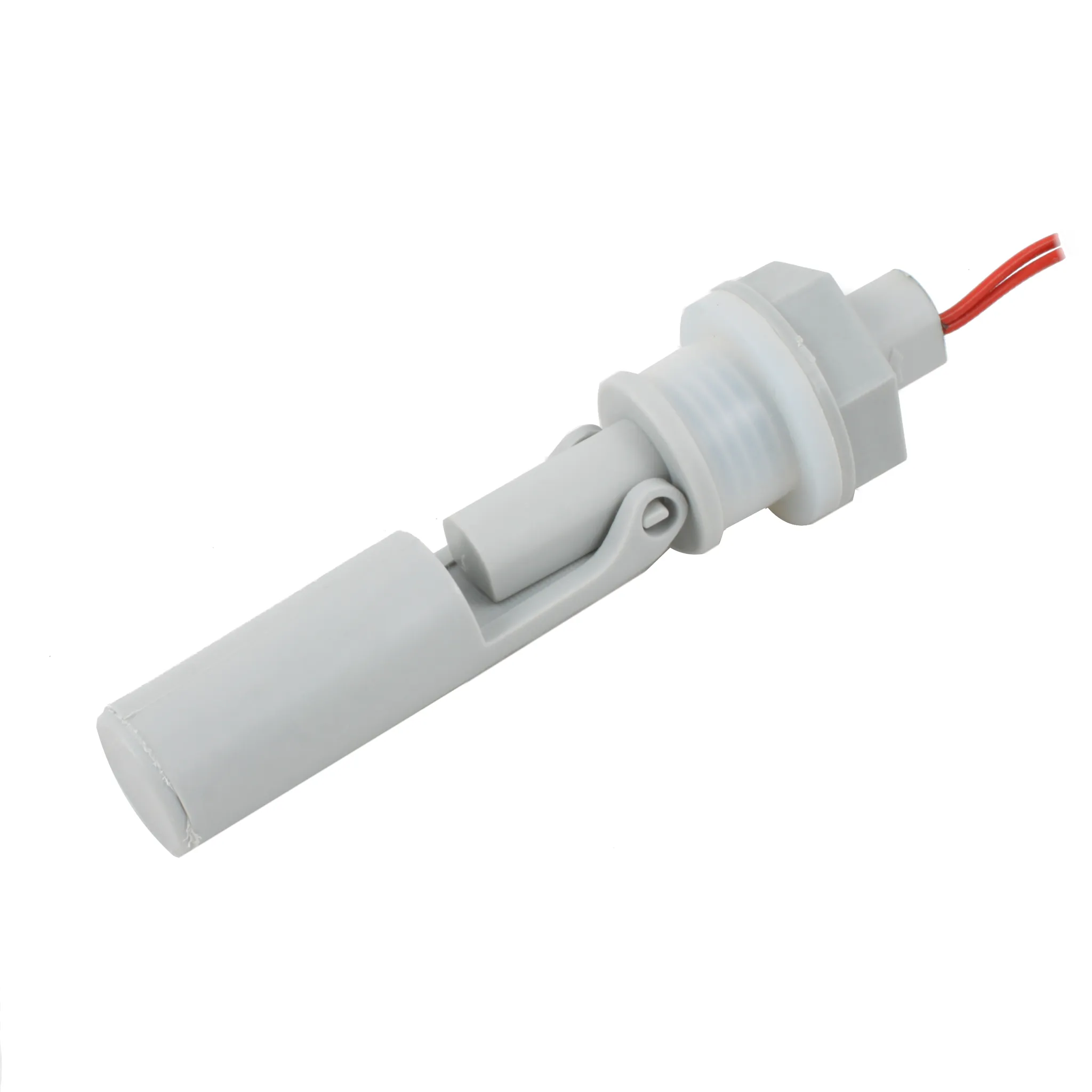 Поплавковый датчик уровня жидкости, горизонтальное исполнение, -20 +120 С, соединение- резьба M16 PVDF, кабель 500 мм, поплавок - PVDF