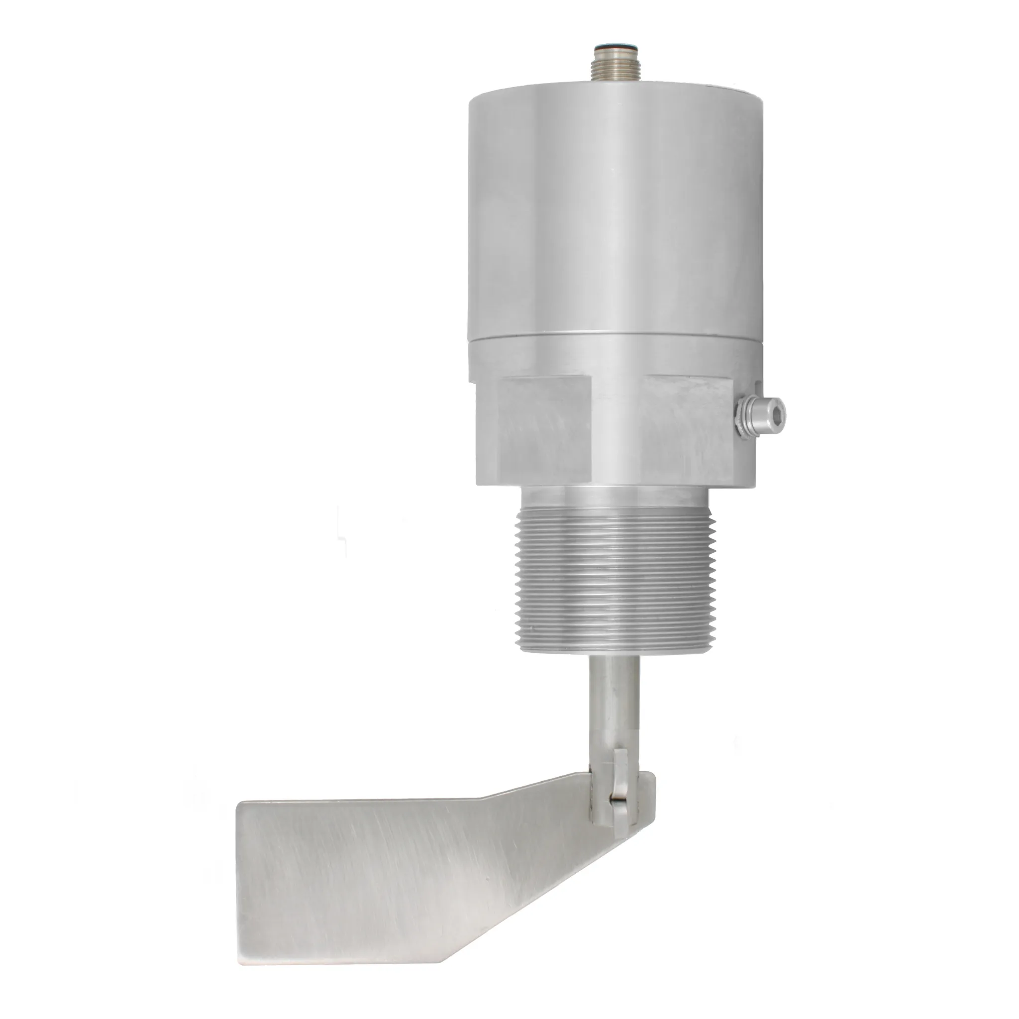 Механический ротационный датчик предельного уровня сыпучих материалов в алюм. корпусе, -50 +80 С, Рmax=10 bar, 24 VDC, IP67, вибростойкость до 29g, лопасть 40х98 мм, нерж. сталь, скорость вращения 15 об/мин, соединение- резьба 1 1/2", алюм., удлинение 100