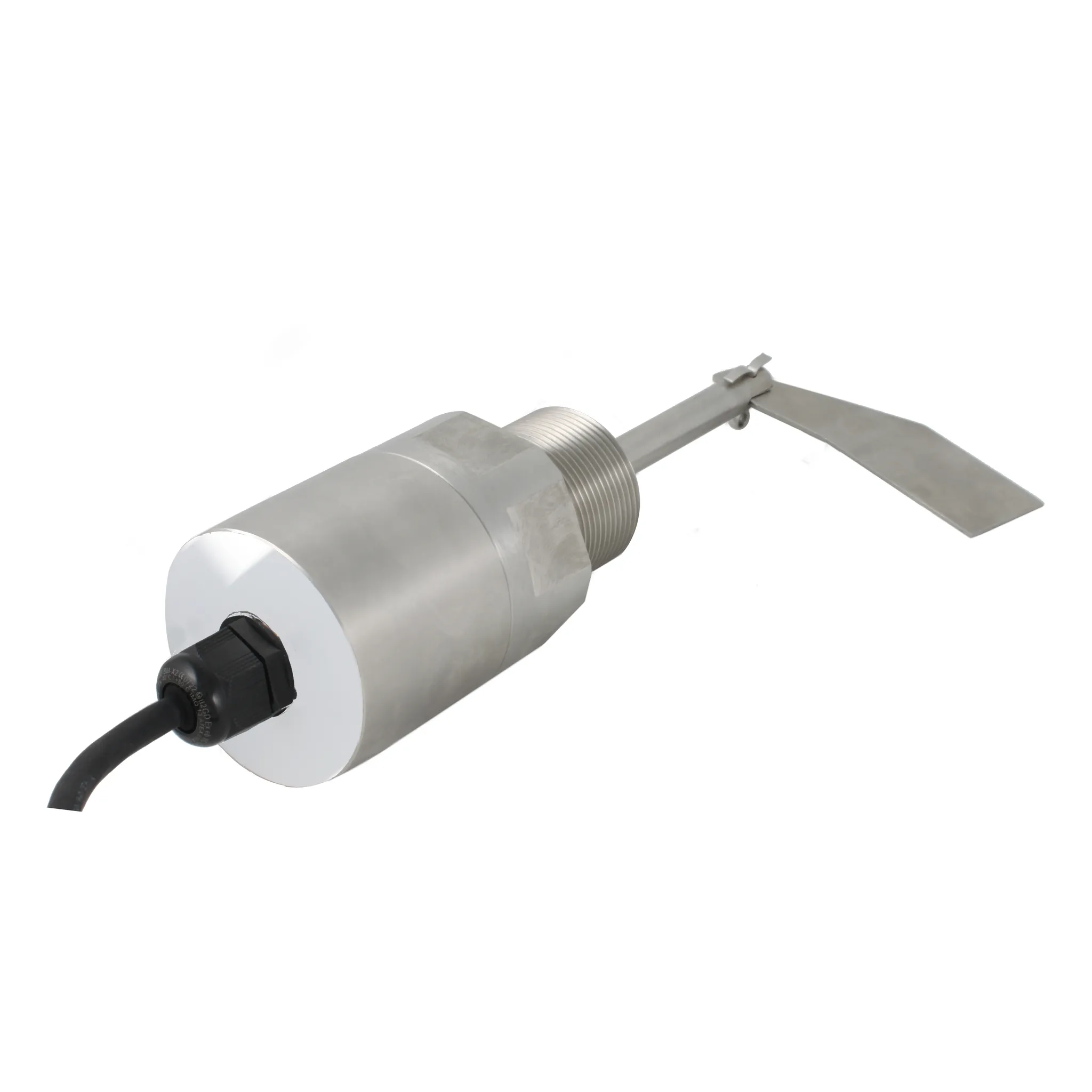 Механический ротационный датчик предельного уровня сыпучих материалов в корпусе из нерж. стали, взрывозащ. ТР ТС 012/2011, -50 +80 С, Рmax=10 bar, 24 VDC, IP66, вибростойкость до 29g, лопасть 40х98 мм, нерж. сталь, скорость вращения 15 об/мин, соединение-