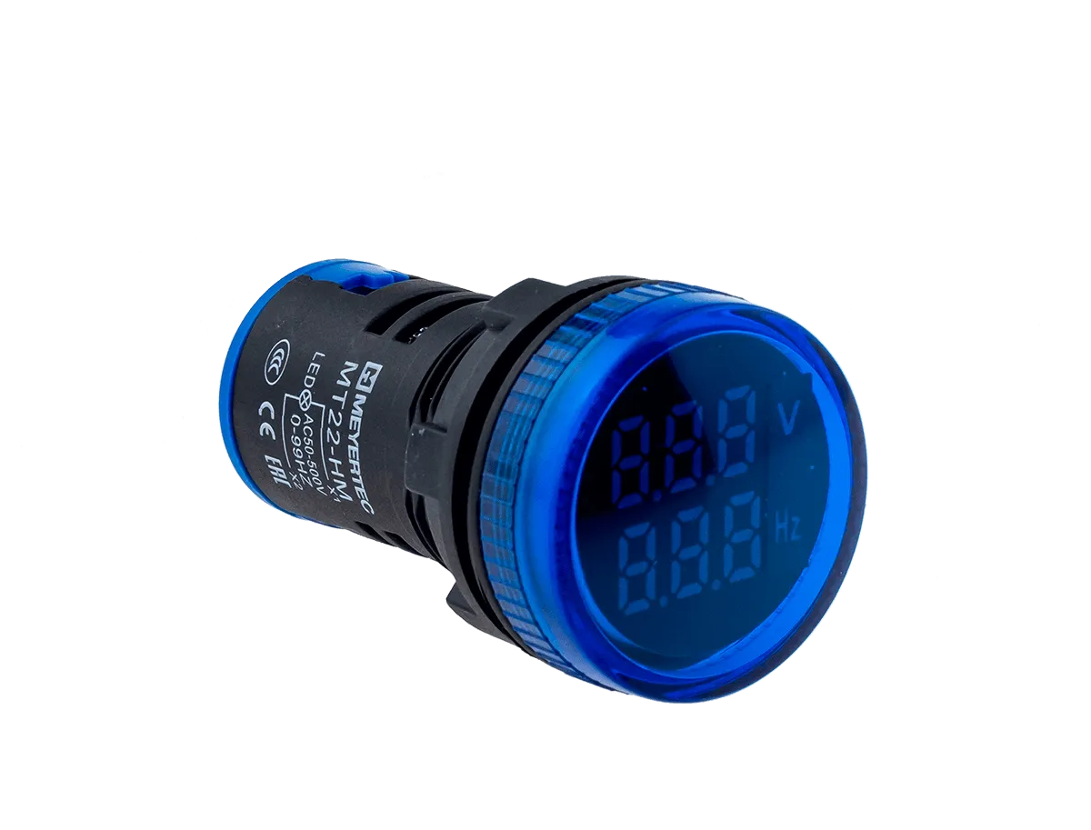 Индикатор напряжения и частоты, синий