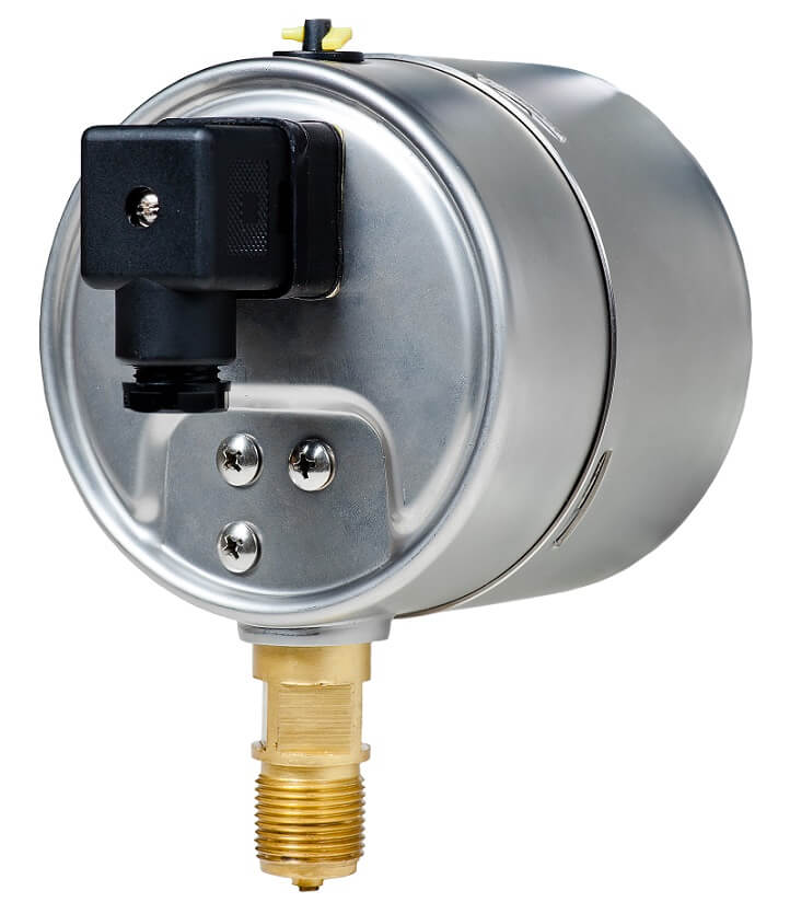 Вакуумметры, мановакуумметры, манометры электроконтактные пылевлагозащищенные ДВ2010ф, ДА2010ф, ДМ2010ф IP54(IP65) (Диаметр: 100 мм)